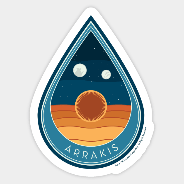 Dune Arrakis Sandworm Space Patch Sticker by Markadesign